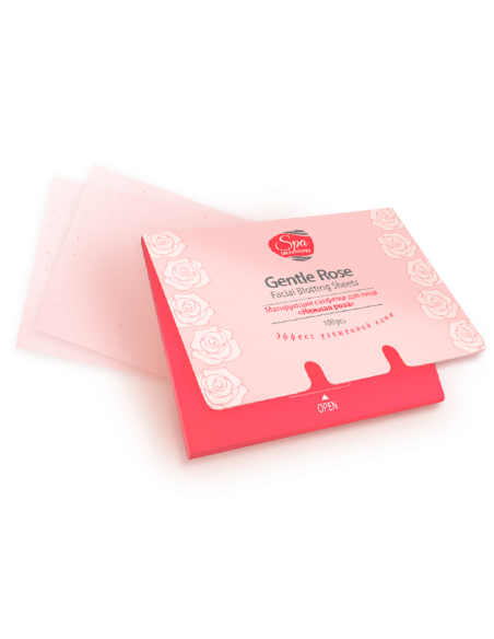 Матирующие салфетки для лица «Нежная роза»
