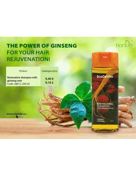 Regenerujący szampon z korzeniem żeń-szenia, 200ml