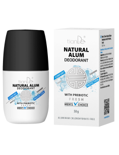 Men’s Choice Natural Alum Deodorant with Prebiotic,...