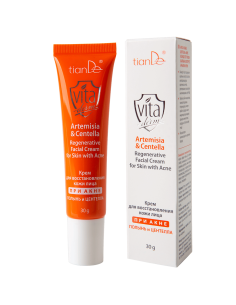 Krem do regeneracji skóry twarzy przy trądziku „Bylica i...